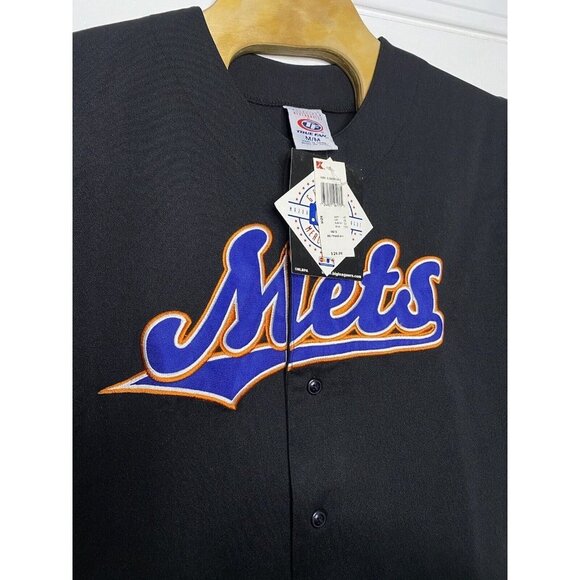 True Fan Mens MLB New York Mets Carlos Beltran #15 Jersey Black Medium New - Picture 4 of 8